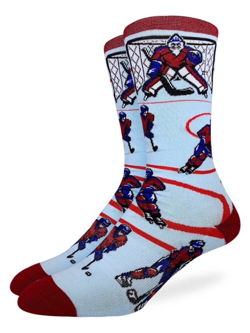 Men's Good Luck Sock Crew Socks | Hockey, Red & Blue Socks | NWT